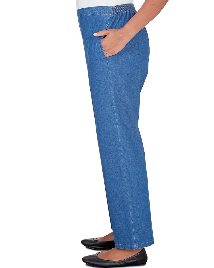 Alfred Dunner® Lavender Fields Denim Pull On Average Length Pant image number 4