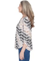 Alfred Dunner® Classics Classic Stripe Dots Top thumbnail number 4
