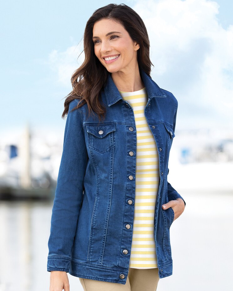 Dreamflex Long Jean Jacket image number 1