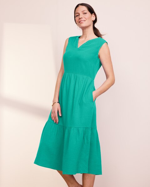 Nantucket Cotton Tiered Dress