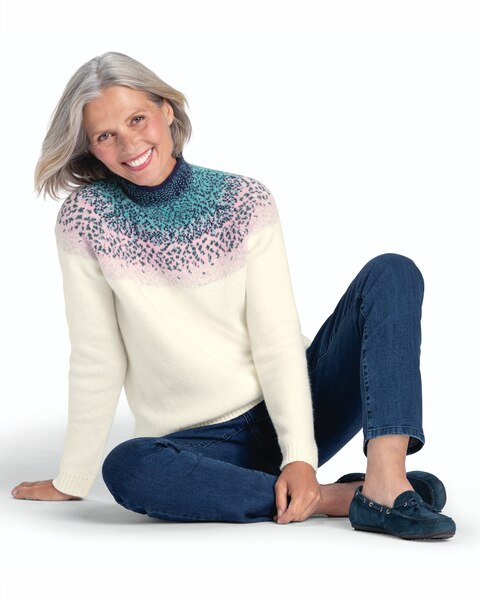 Ombre-Yoke Sweater & DreamFlex Jeans