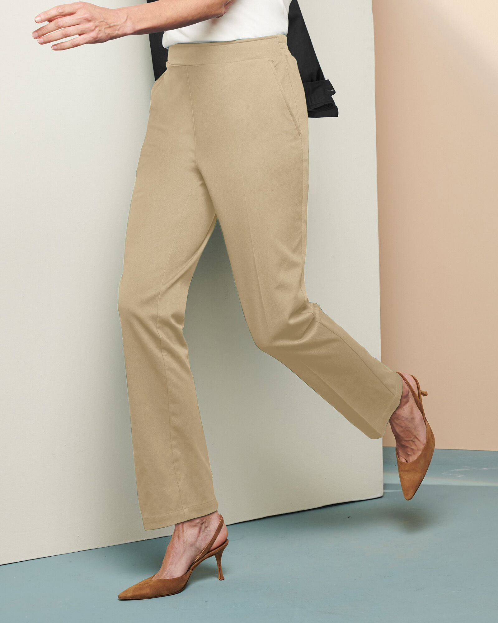 Pull on stretch pants hot sale