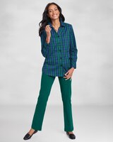 Festive Plaid Non-Iron Cotton Tunic thumbnail number 2