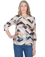 Alfred Dunner® Classics Abstract Chevron Top thumbnail number 1