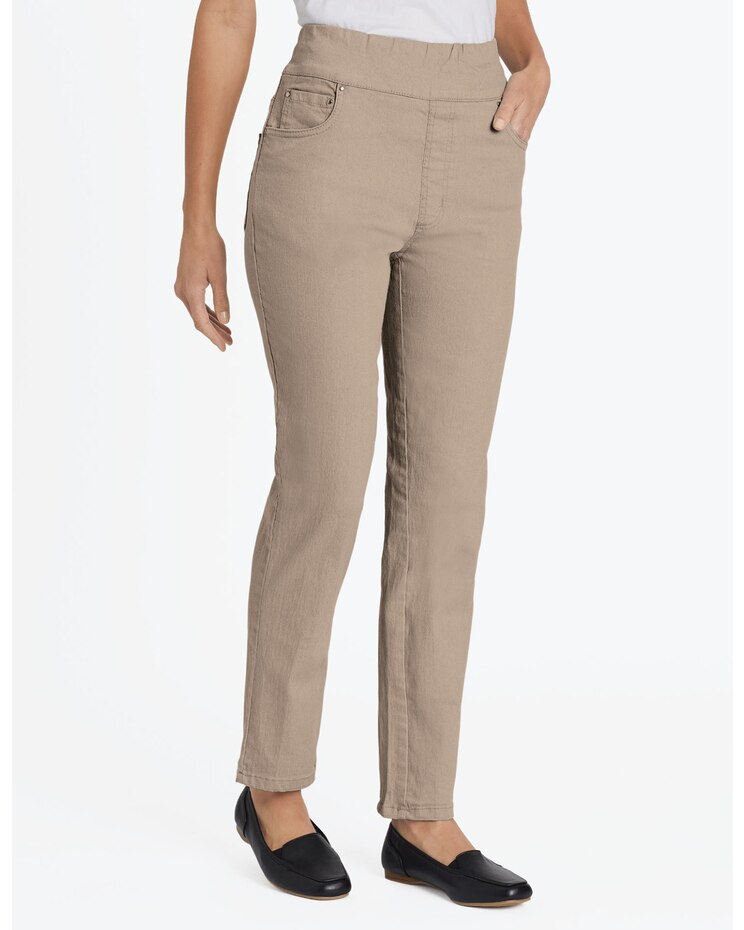 Flat-Waist Straight-Leg Jeans image number 2