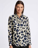 Foxcroft Charlie Cheetah Print Shirt With Border thumbnail number 1