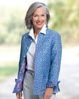 Floral Patchwork Reversible Quilted Jacket thumbnail number 2