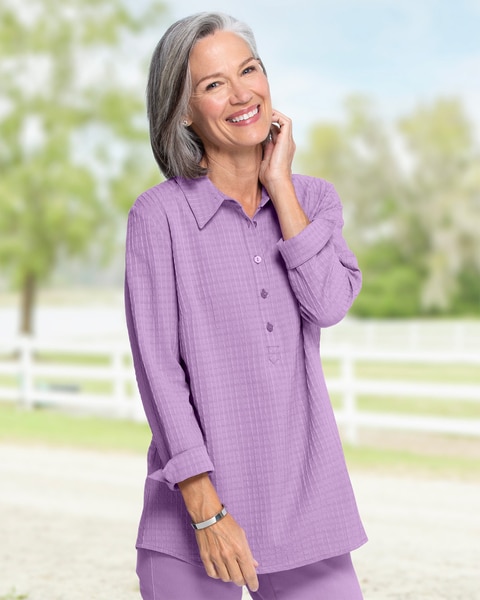 Textured Popover Tunic