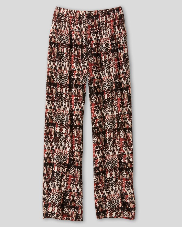 Ikat-Print Crinkle Pants image number 3