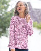 Prima™ Cotton Watercolor Stencil Long-Sleeve Tee thumbnail number 1