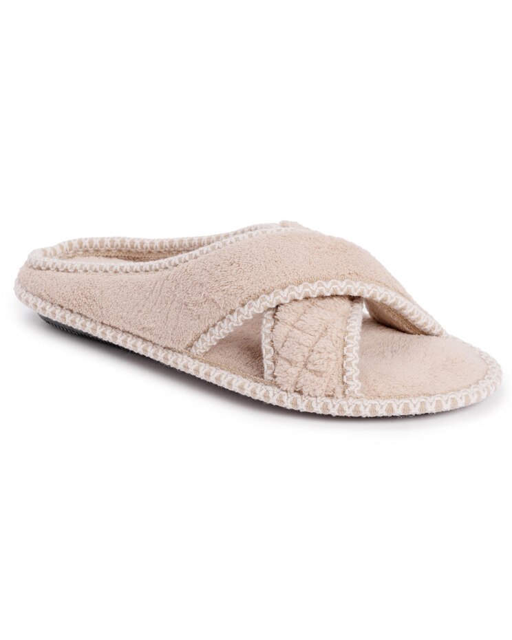 MUK LUKS® Ada Micro Chenille Criss Cross Slipper image number 1