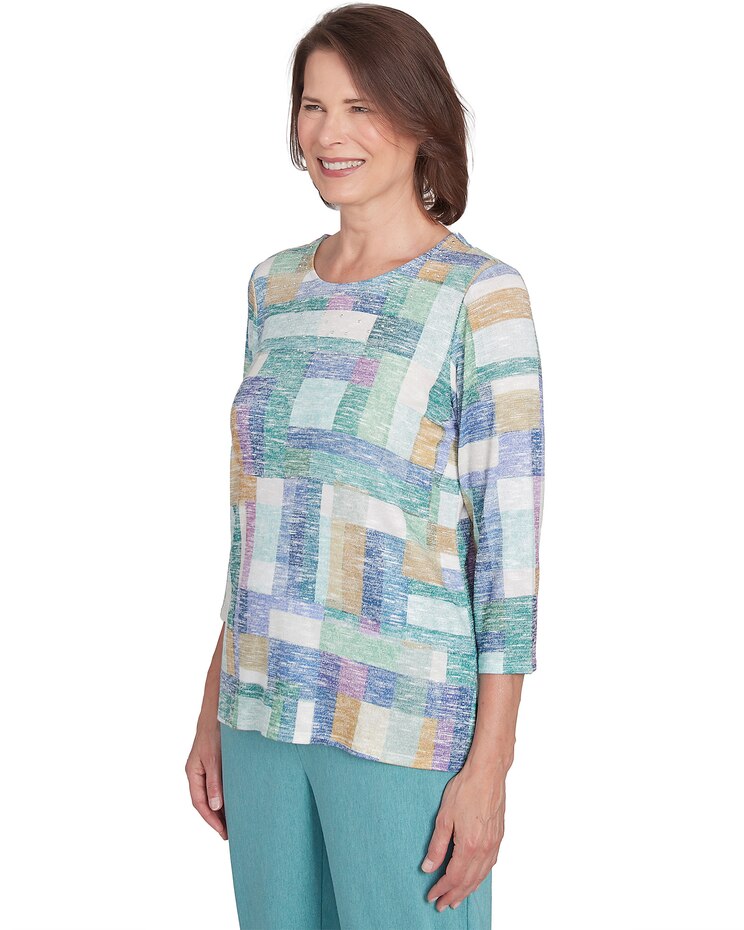 Alfred Dunner® Lake Victoria Classic Colorblock Top image number 3