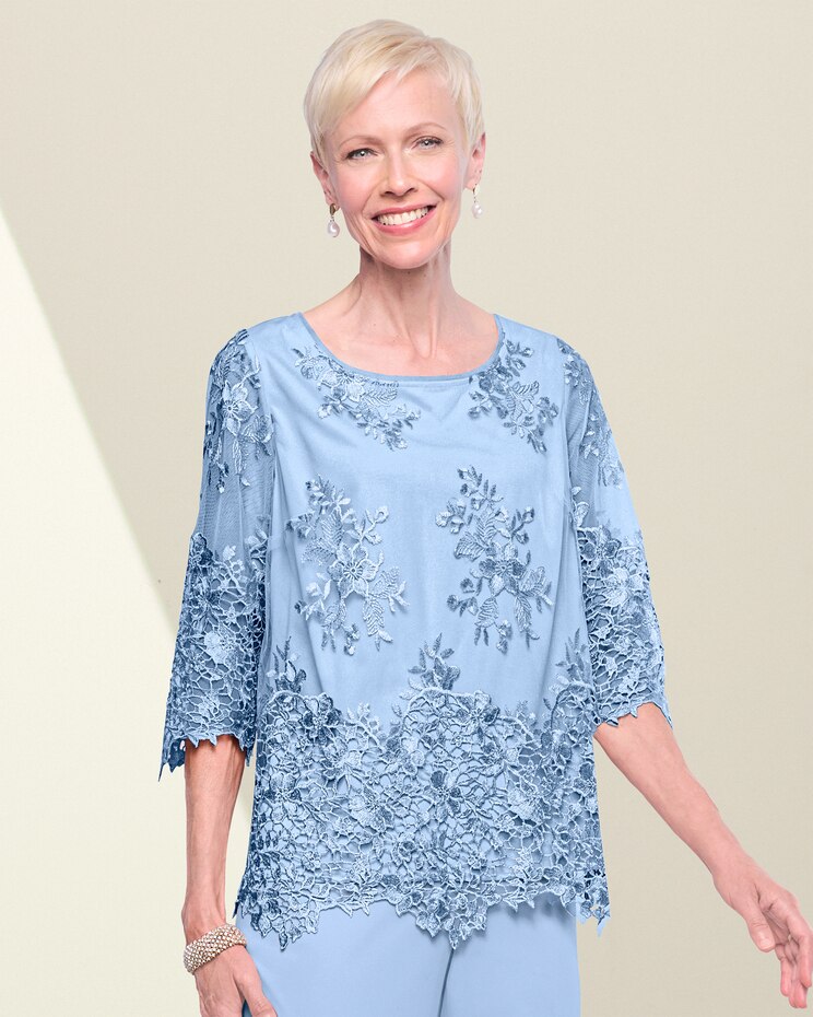 Alex Evenings Elegant Embroidered Tunic image number 1