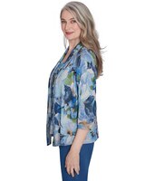 Alfred Dunner® Classics Watercolor Floral Melange Two in One Top thumbnail number 4