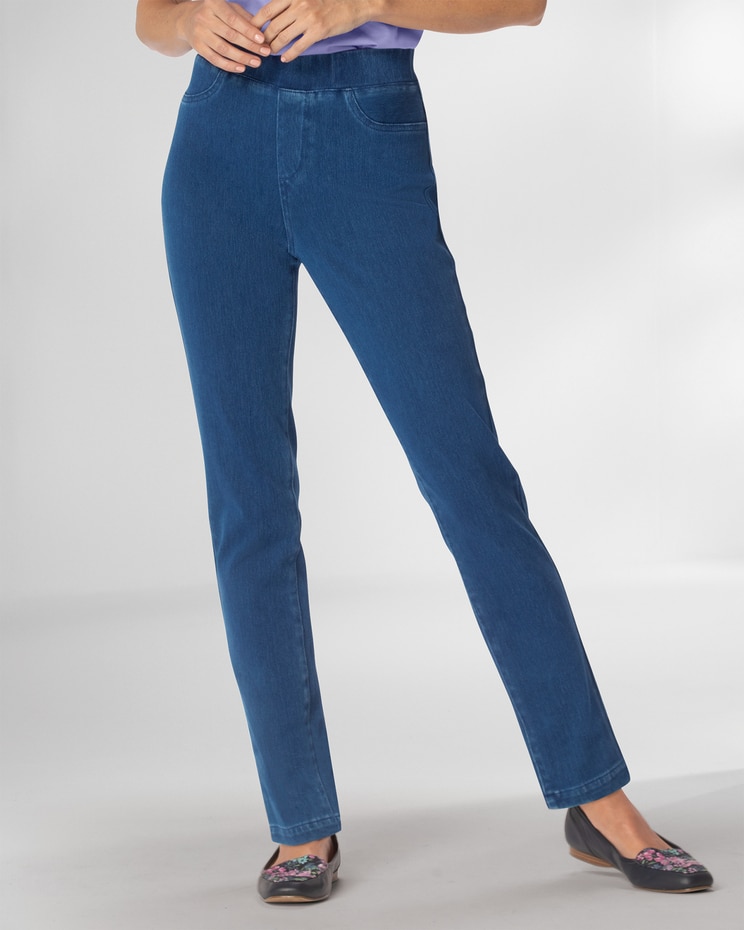 Classic Knit Denim Slim Jeans image number 1