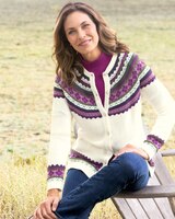Argyle Fair Isle Cardigan thumbnail number 2