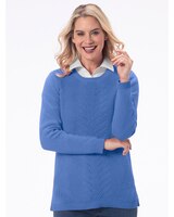 Leaf Cable-Front Cotton-Blend Sweater thumbnail number 1
