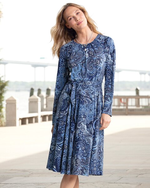 Floral Paisley Knit Dress