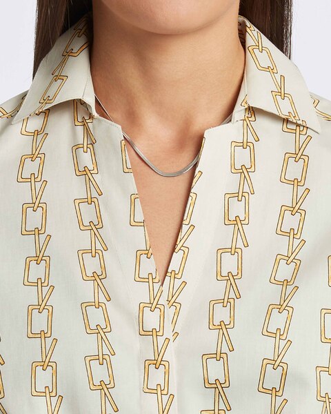 Foxcroft Taylor Chain Stripe Shirt