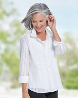 Mixed Eyelet Shirt thumbnail number 1