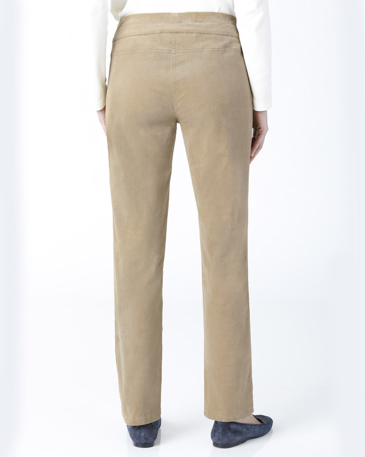 SlimSation® Tapered-Leg Pincord Pants image number 2