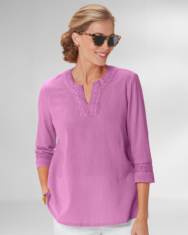 Easy Breezy Lace-Trim Tunic image number 1