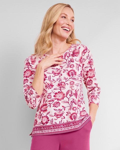 Prima™ Cotton Border-Print Tee 