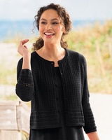 Mixed-Stitch Crochet Cardigan thumbnail number 1