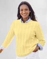 Bayside Cotton Mixed-Cable Pullover thumbnail number 1