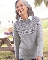 Floral Fair Isle Crewneck Sweater thumbnail number 1