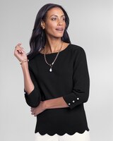 Madison Scalloped-Hem Sweater thumbnail number 1