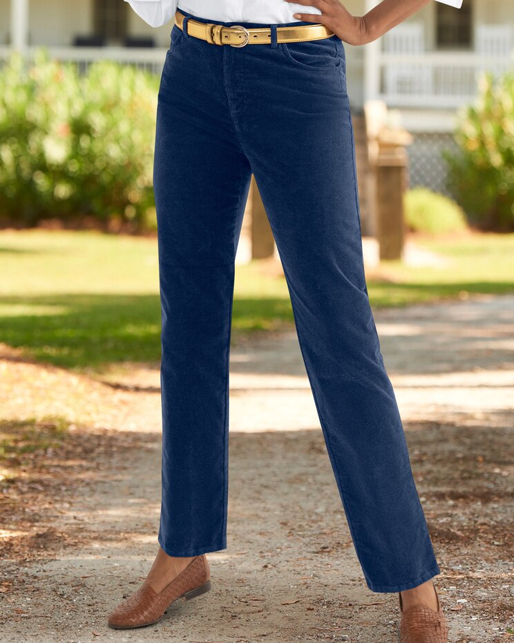 Stretch Pincord Comfort-Waist Jeans image number 1