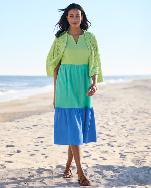 Nantucket Cotton Tiered Dress