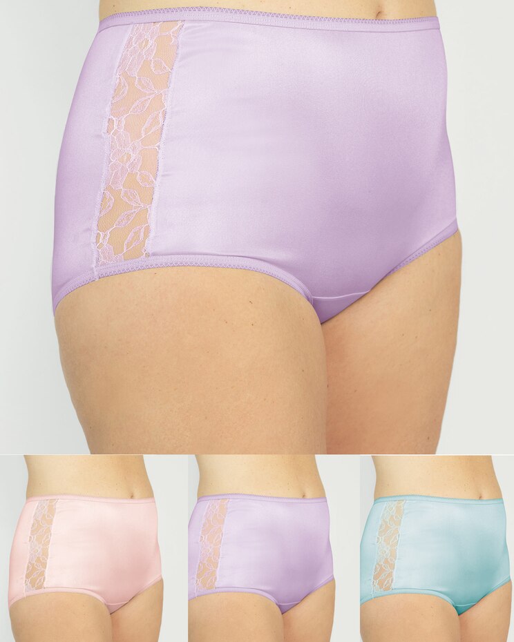 3-Pack Tricot and Lace Briefs image number 1
