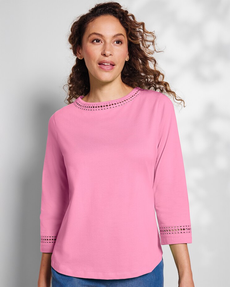 Prima™ Cotton Hemstitch Tee image number 1