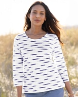 Prima™ Cotton Painted-Stripe Tee thumbnail number 1
