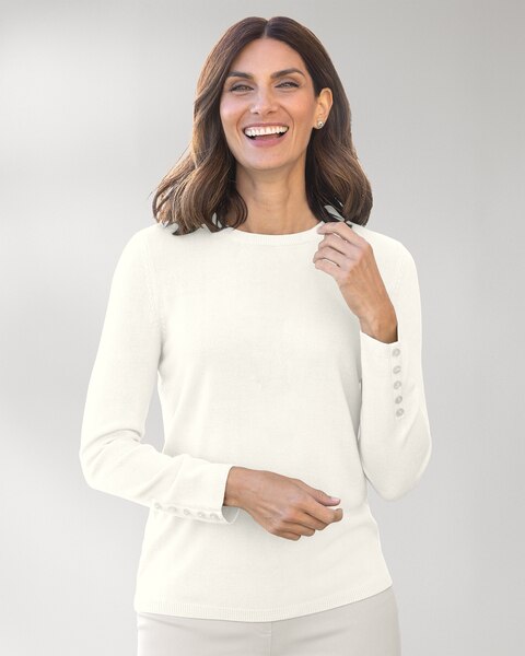 Spindrift™ Long-Sleeve Button-Cuff Sweater