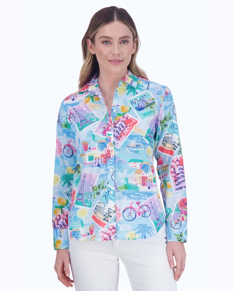 Meghan Long Sleeve Travel Conversational Shirt