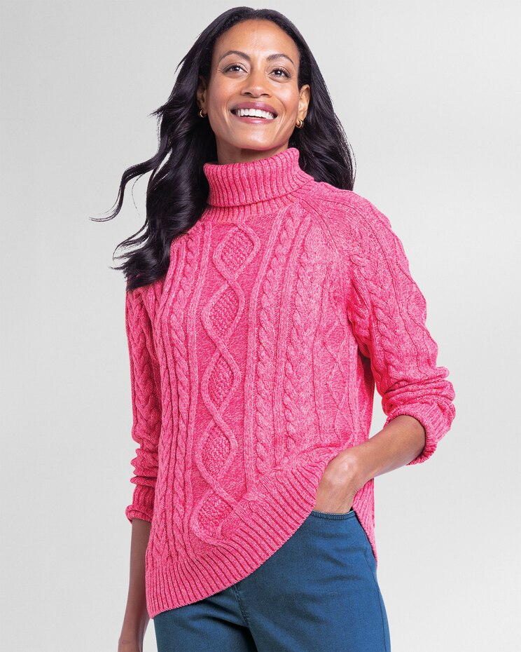 Bayside Cotton Cabled Turtleneck image number 1