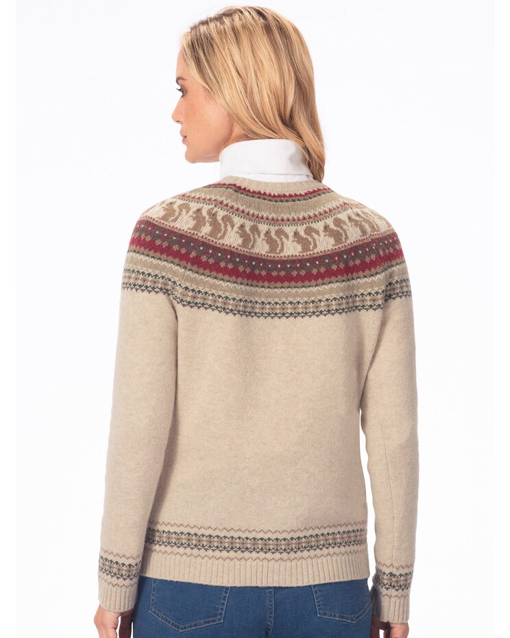Limited Edition Wool Blend Squirrel Cardigan Sweater image number 3