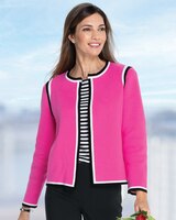 Camille Tipped Cotton Cardigan thumbnail number 1