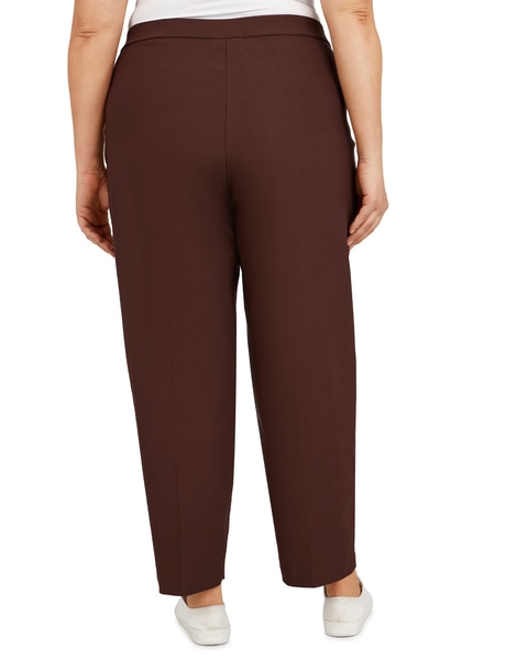 Alfred Dunner Classic Pull-On Proportioned Straight Leg Pants