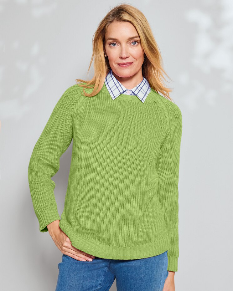 Bayside Cotton Shaker-Stitch Pullover image number 1
