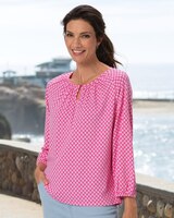 Mini-Tile-Print Luxe Jersey Popover thumbnail number 1
