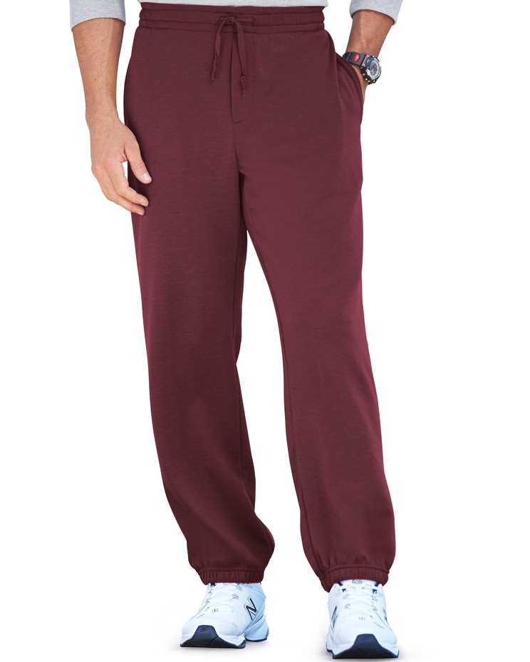 Haband Men’s Elastic Cuff Fleece Pants image number 1