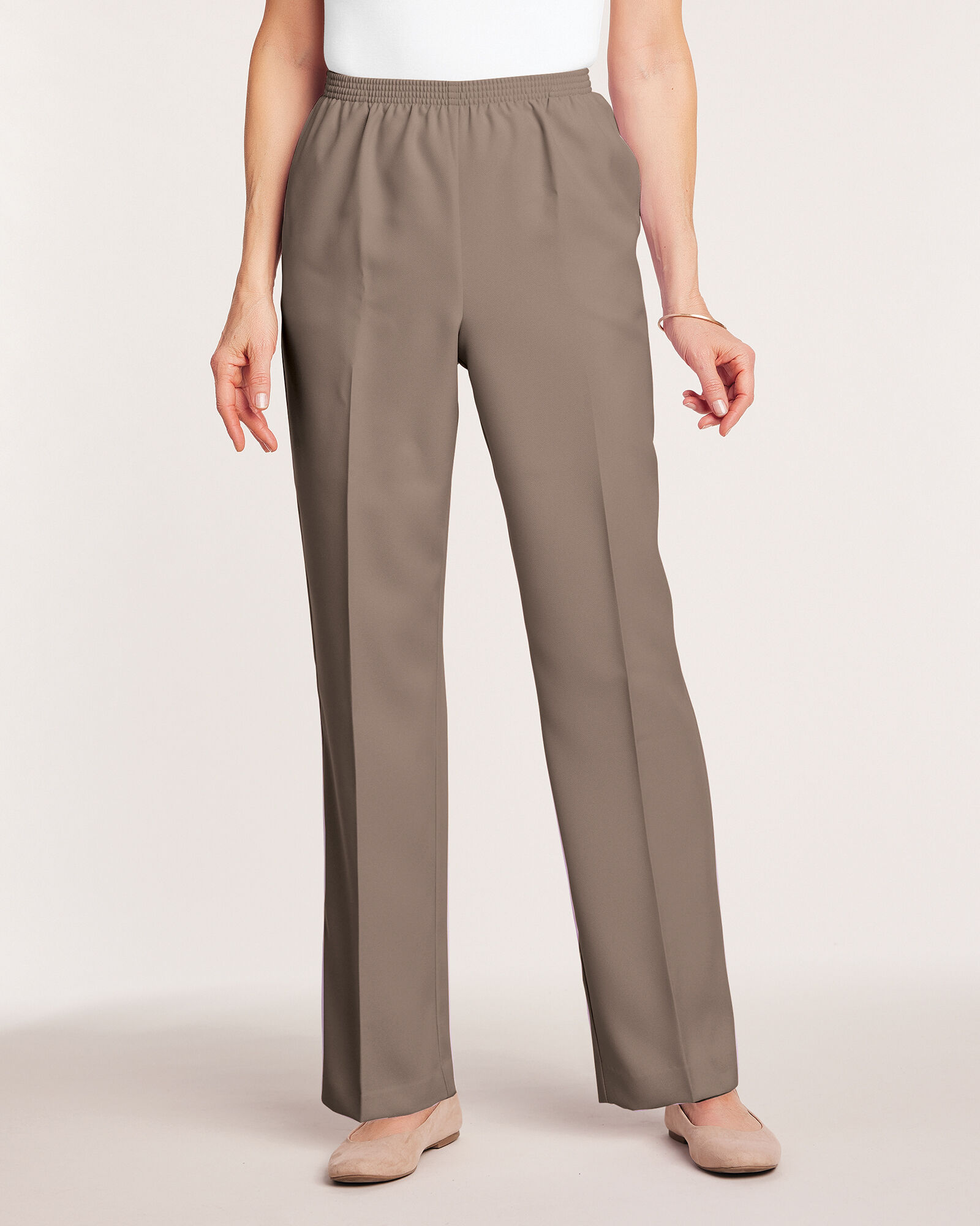alfred dunner classics pull on straight leg pants
