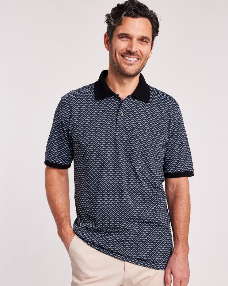 John Blair Short-Sleeve Piqué Knit Polo image number 4