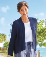 Cropped Seedstitch Cardigan thumbnail number 1