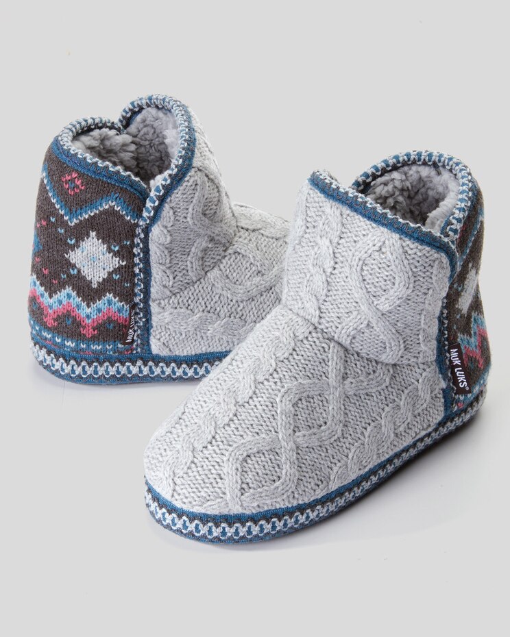 MUK LUKS® Leigh Bootie Slippers image number 1