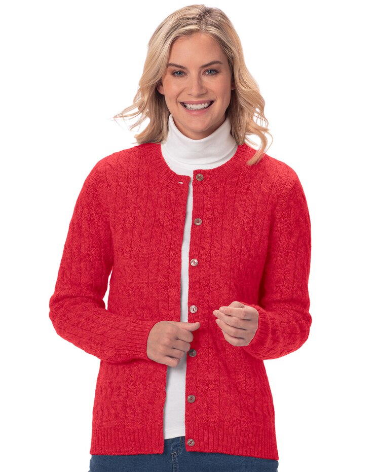 Wool Cabled Cardigan  image number 1